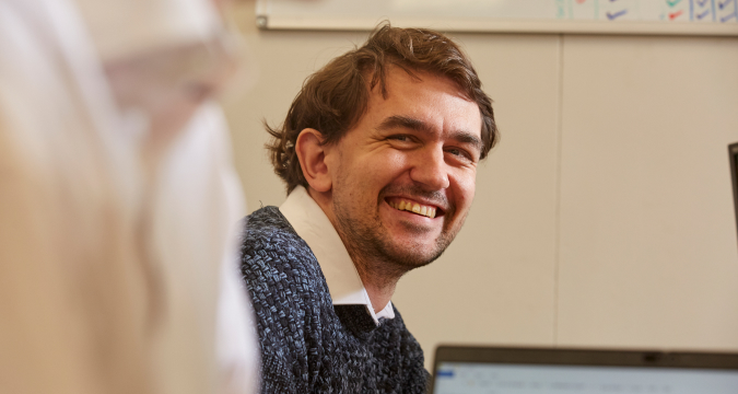 Finance professional in office environment