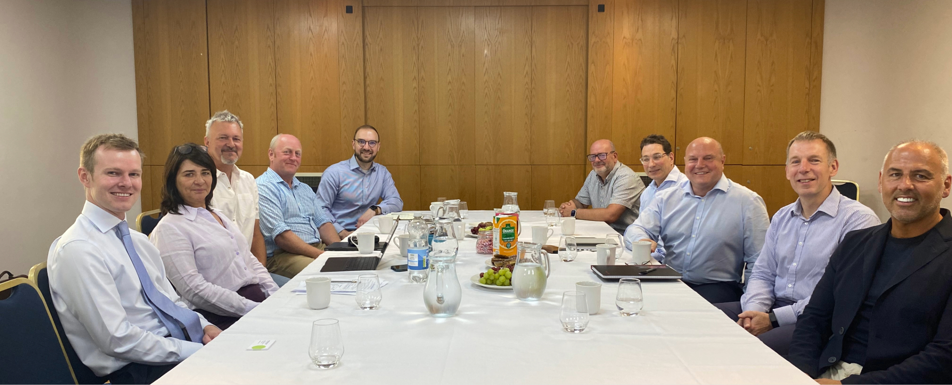 Business leaders sat around a table ahead of a roundtable discussion