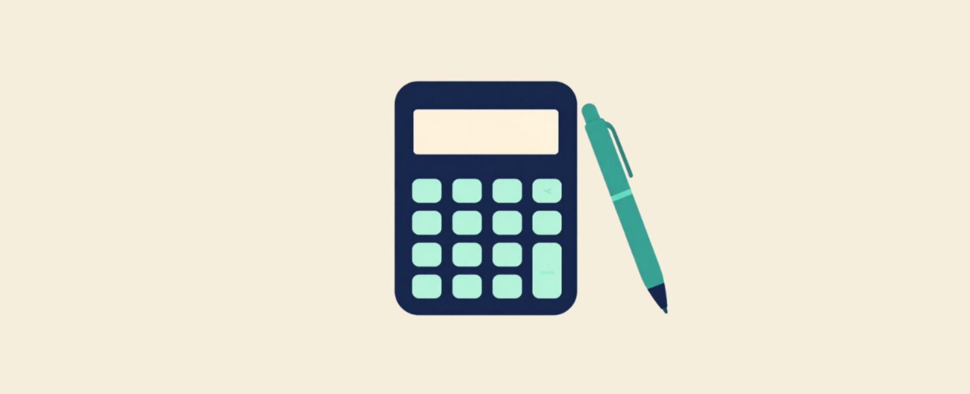 Calculator and Pen graphic image