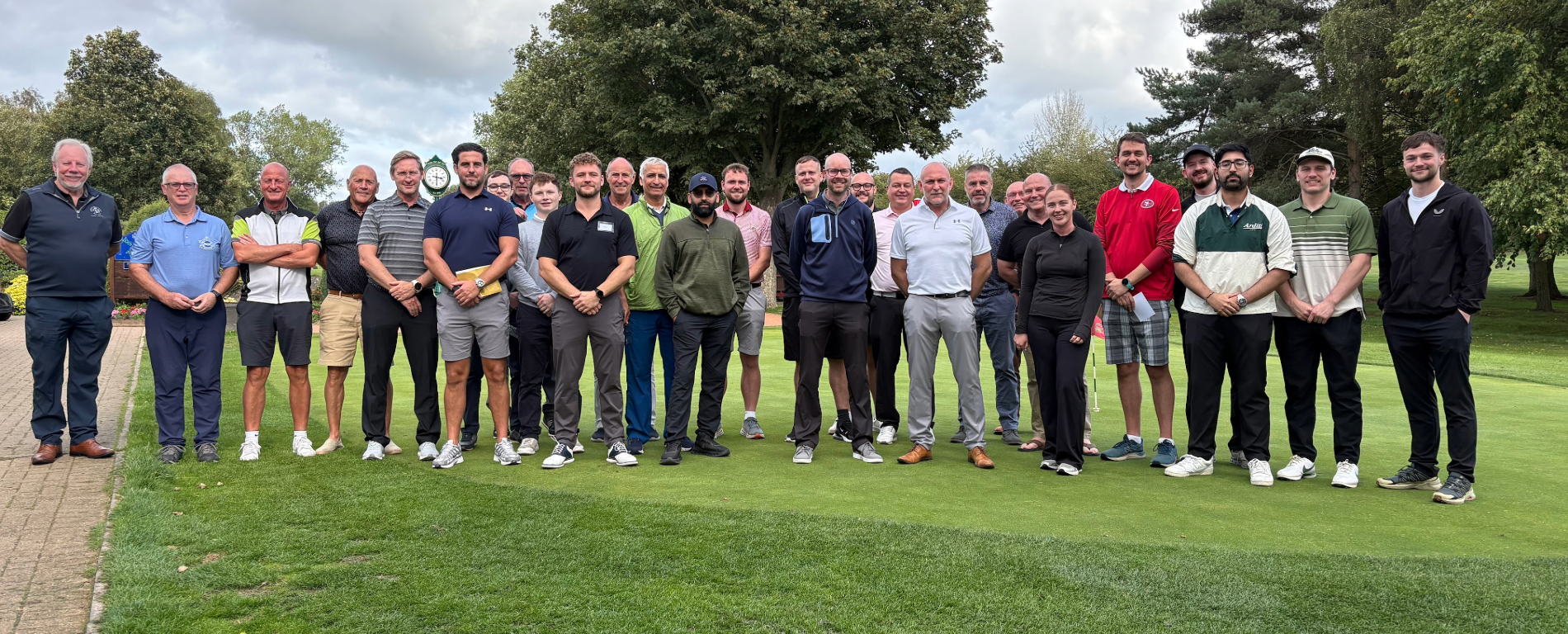 A team shot of the entire group from the golf day